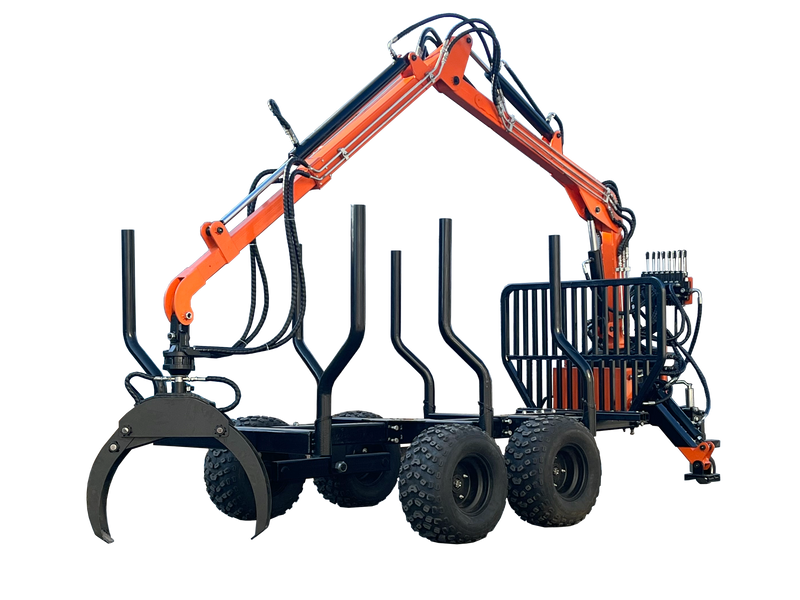 2ton & 4ton Log Trailer with Crane