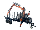 2ton & 4ton Log Trailer with Crane