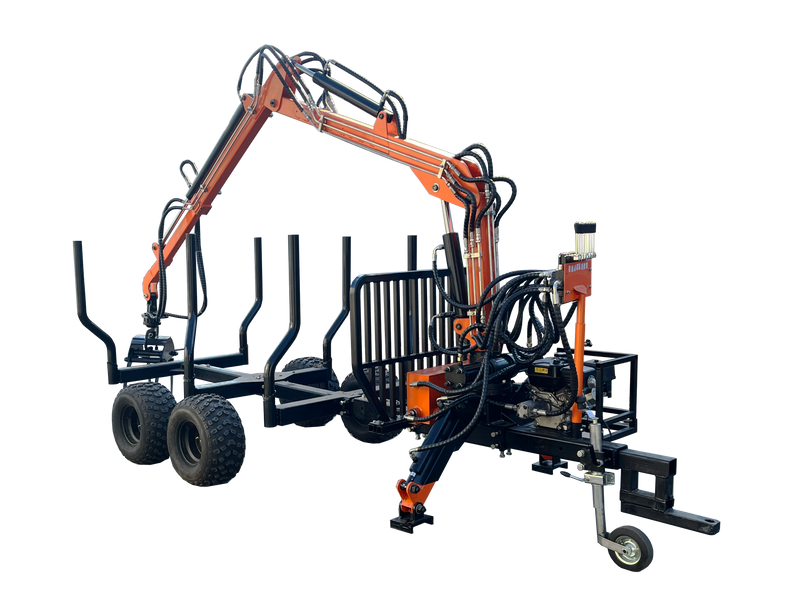 2ton & 4ton Log Trailer with Crane