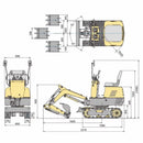 0.6T Mini Excavator, 306cc Compact Excavator BM710