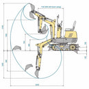 0.6T Mini Excavator, 306cc Compact Excavator BM710