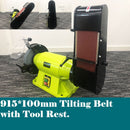 Forestwest, 900W 200mm Bench Grinder with Linisher 