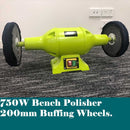 750W 200mm Bench Polisher Bench Buffer 