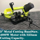 5" Metal Band Saw Adjustable Speed 