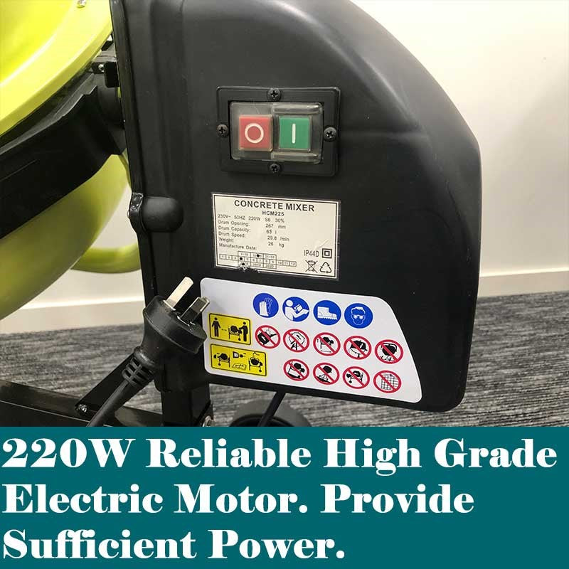 70L Portable Cement Mixer 220W Electric