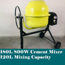 800W 180L Portable Cement Mixer