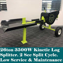 26ton Kinetic Log Splitter 3500W 15A