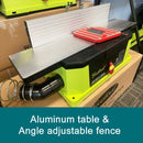 6" 1.5HP Jointer with Built-in Dust Chute & Stock Thickness Indicator