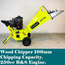 100mm 250CC Wood Chipper Mulcher Shredder 