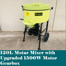 120L 1500W Pan Mortar Mixer Portable Screed Mixer Upgraded 