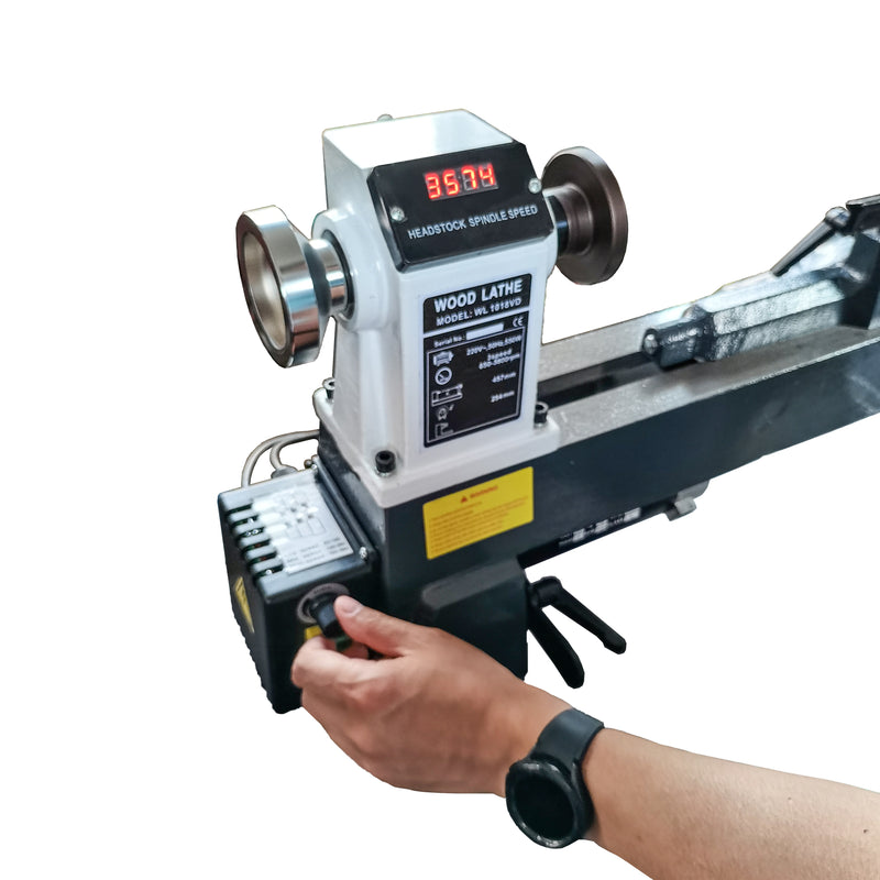 Lathe Rpm Display 10''x18'' Variable Speed Wood Lathe with/without Digital Readout
